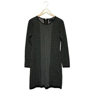 Cynthia Rowley Size Black and Gray Geometric Print Sweater Dress